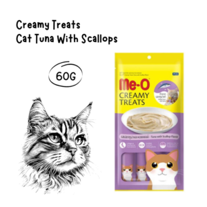 Me-o Creamy Treats Tuna With Scallops Flavor 60gr