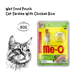 Me-o Pouch Sardine With Chicken Rice 80gr