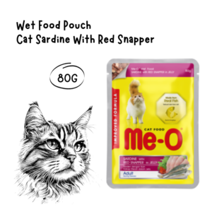 Me-o Pouch Sardine With Snapper 80gr