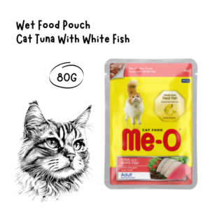 Me-o Pouch Tuna With White Fish 80gr