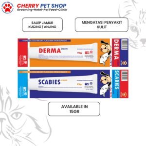 SALEP JAMUR SCABIES DAN DERMA KUCING / ANJING 15GR
