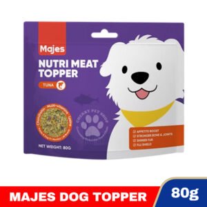 MAJES DOG NUTRI MEAT TOPPER 80GR Makanan Anjing Adult Puppy Rasa Ikan Tuna Termurah