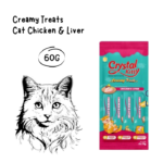 CRYSTAL KITTY Creamy Treats Chicken and Liver - 60GR