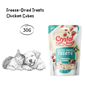 Crystal Kitty Freeze Dried Treats Chicken Cubes 30gr