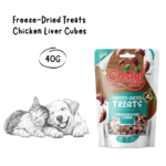 CRYSTAL KITTY Freeze Dried Treats Chicken Liver Cubes - 40GR