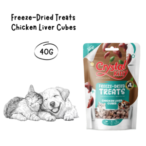 Crystal Kitty Freeze Dried Treats Chicken Liver Cubes 40gr
