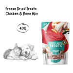 CRYSTAL KITTY Freeze Dried Treats Chicken Bone Mix - 40GR