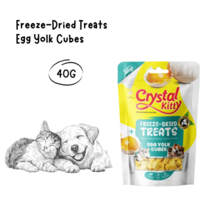 Crystal Kitty Freeze Dried Treats Egg Yolk Cubes 40gr