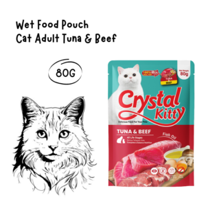 Crystal Kitty Pouch Adult Tuna and Beef 80gr