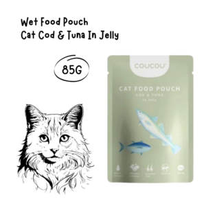Coucou Cat Pouch Cod and Tuna In Jelly 85gr