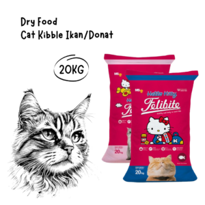 Felibite Kibble ikan atau donat freshpack karung 20kg