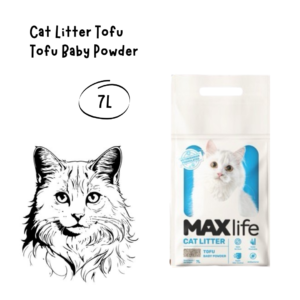 Maxlife Tofu Cat Litter Baby Powder 7L