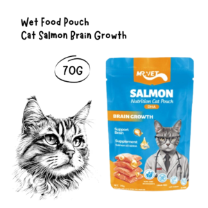Mr Vet Pouch Salmon Brain Growth 70gr