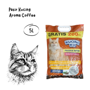 Kucingku Cat Litter Pasir Kucing Aroma Kopi 5L