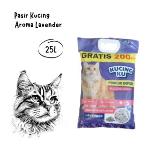 Kucingku Cat Litter Pasir Kucing Aroma Lavender 25L