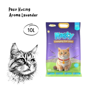Rasty Cat Litter Pasir Kucing Aroma Lavender 10L