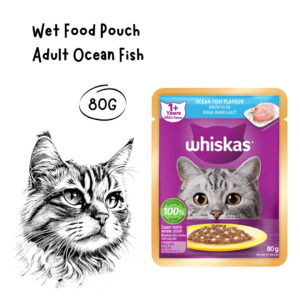 Whiskas Cat Pouch Adult Ocean Fish 80gr