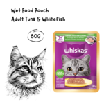 WHISKAS Cat Pouch Adult Tuna and Whitefish - 80GR