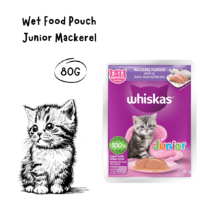 Whiskas Cat Pouch Junior Mackerel 80gr