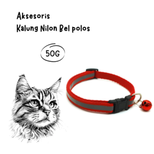 Kalung SH Nilon Bel Polos Hewan Peliharaan